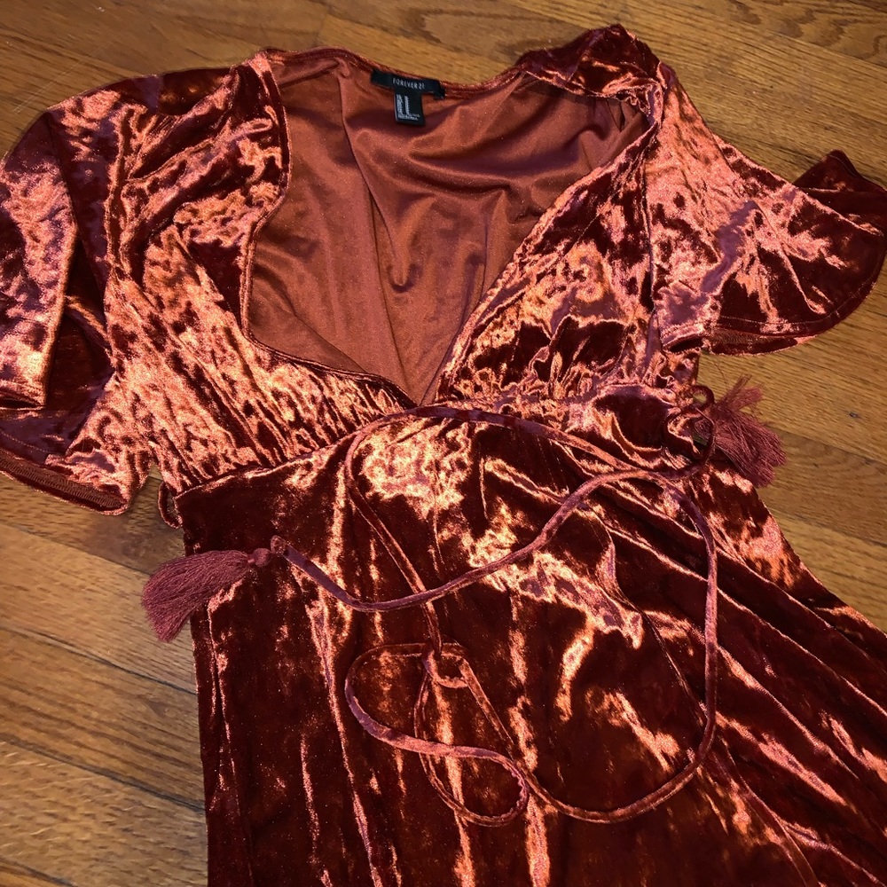 Rust Colored Velvet Dress